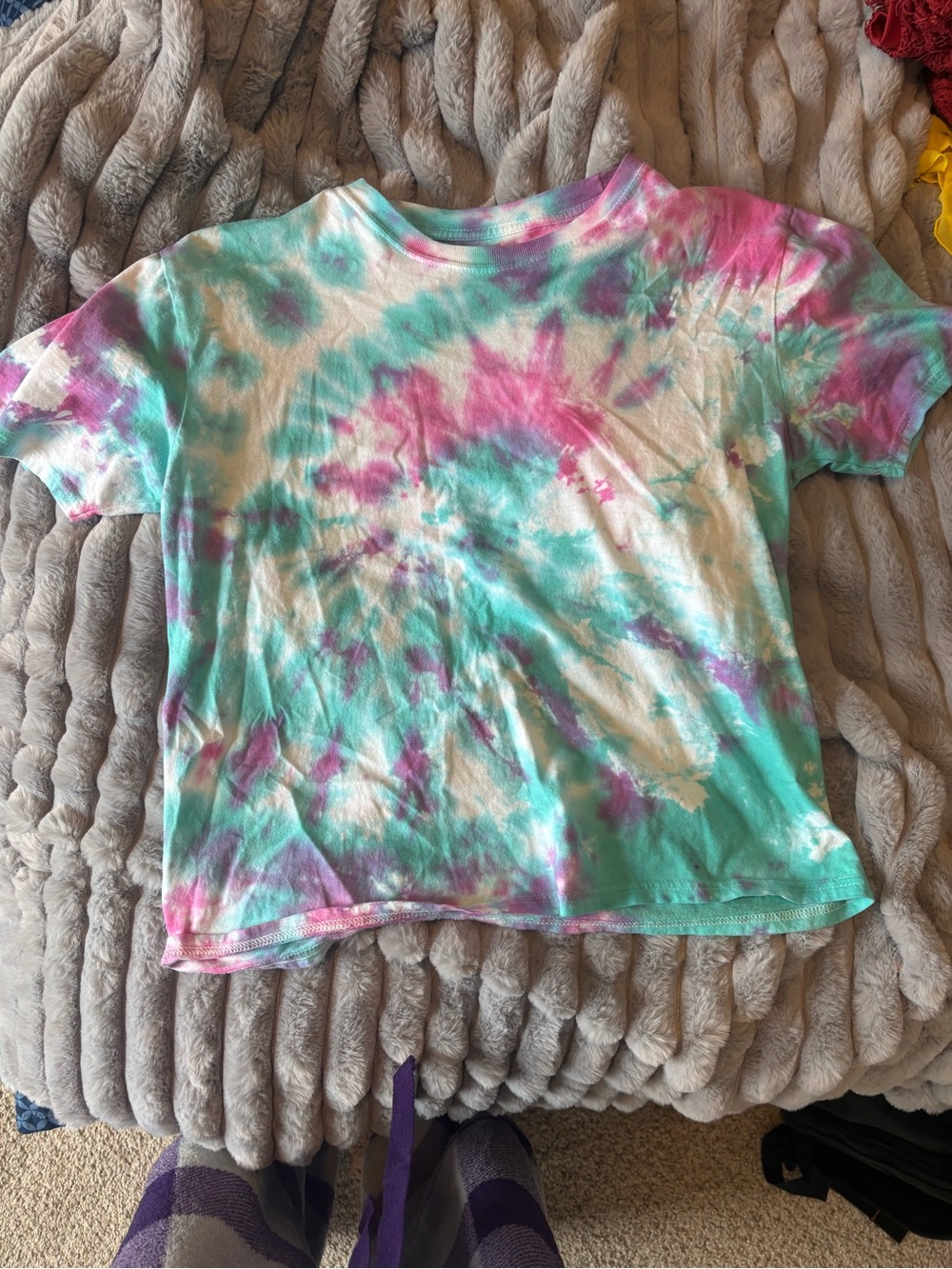 wonder nation Tie-Dye Short-Sleeve Tee in Pink, Teal & Purple
